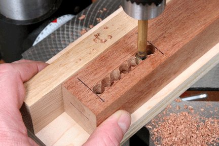 Drilling mortise